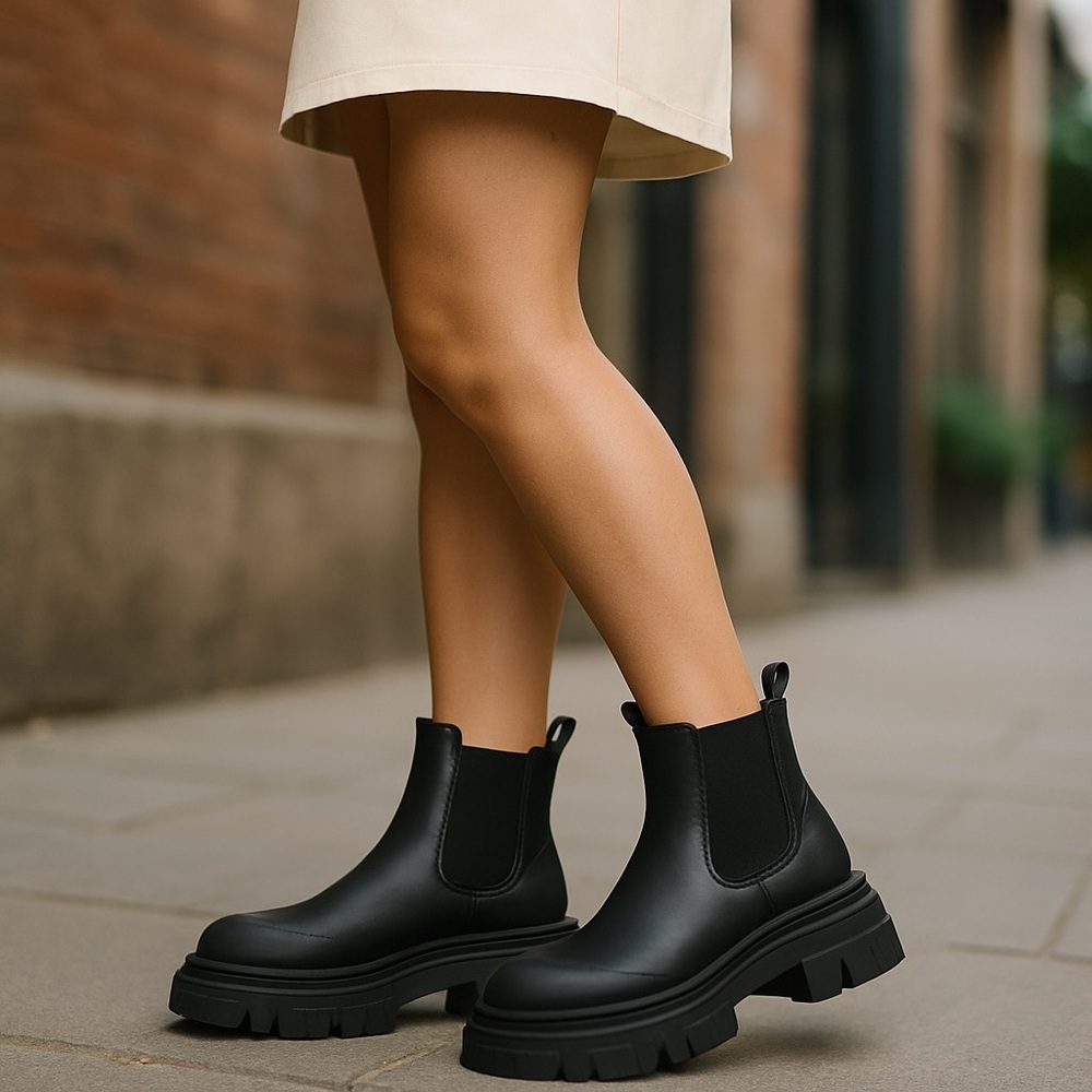 Ganni leather Chelsea boots sz 39 9 US